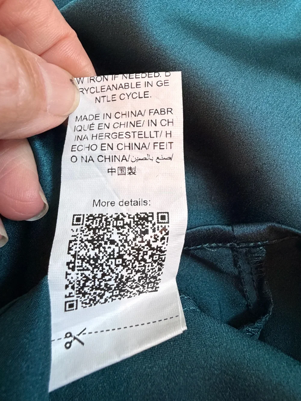 New XL 12 SHEIN satin Cap Sleeve blouse mock neck tie neck teal turquoise